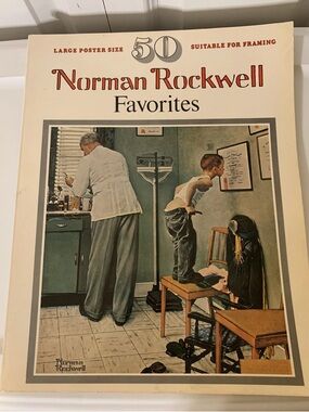 Norman‎ Rockwell Favorites Poster Coffee Table Book Cross River Press 1977